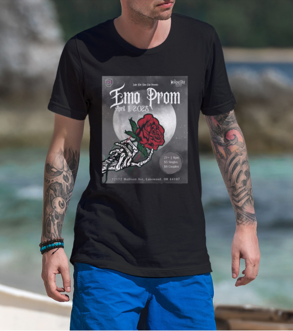 Lake Erie Emo Club Presents Emo Prom April 11 2025 At The Winchester Lakewood Ohio T-Shirt