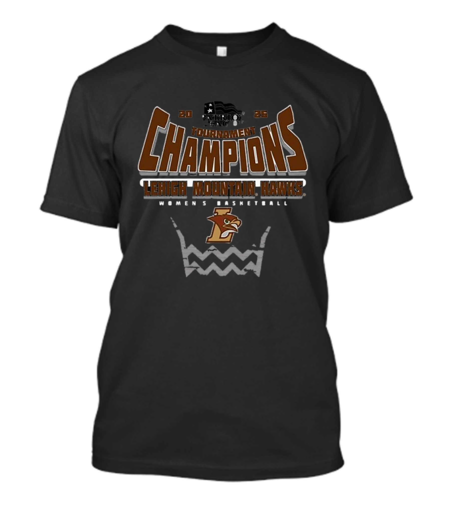Lehigh Mountain Hawks 2025 Patriot League Tournament Champions Women’s Basketball T-Shirt