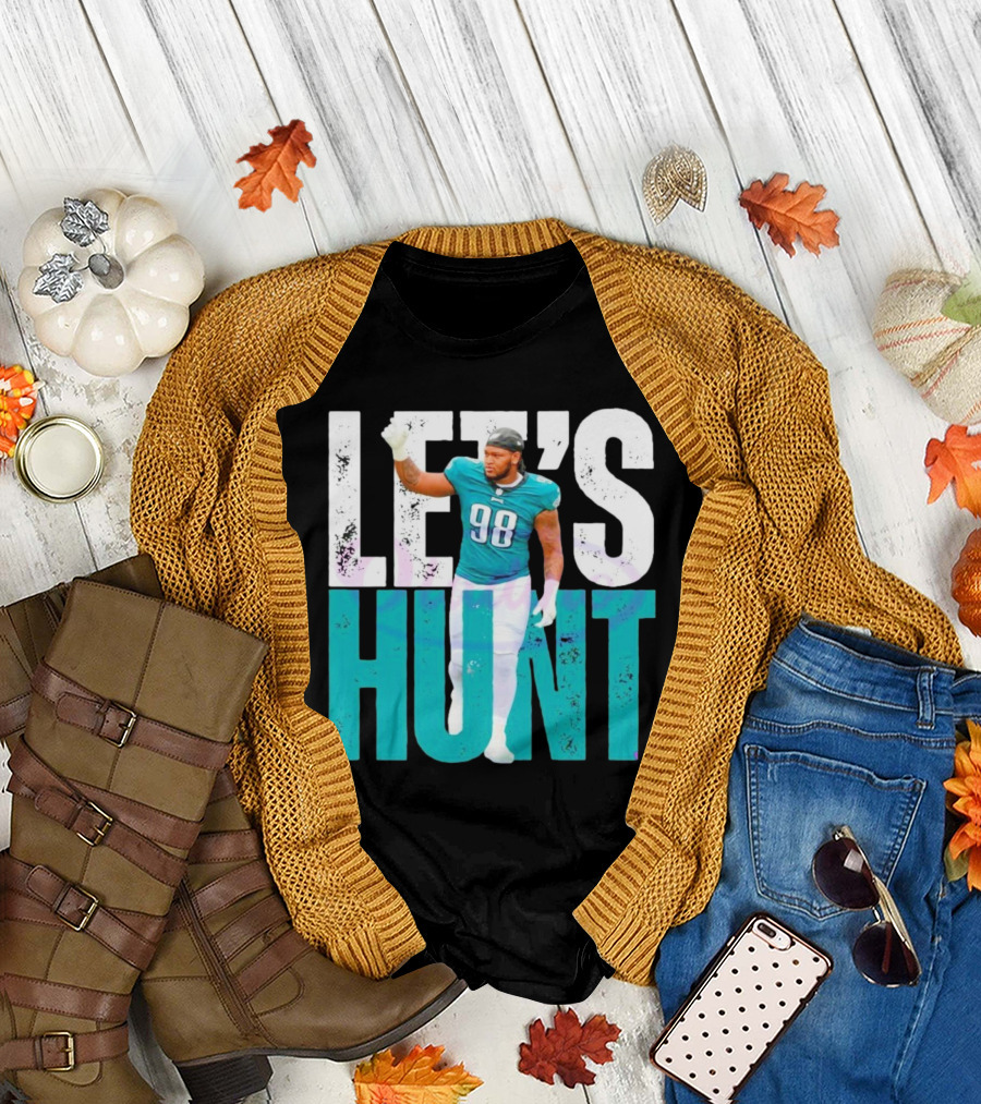 Let's Hunt Eagles Jalen Carter 98 Super Bowl LIX T-Shirt
