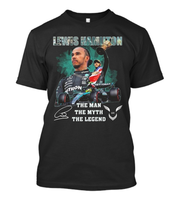 Lewis Hamilton The Man The Myth The Legend Petronas Trophy Signature T-Shirt