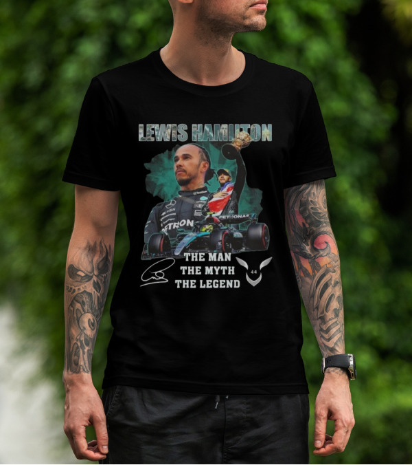 Lewis Hamilton The Man The Myth The Legend Petronas Trophy Signature T-Shirt