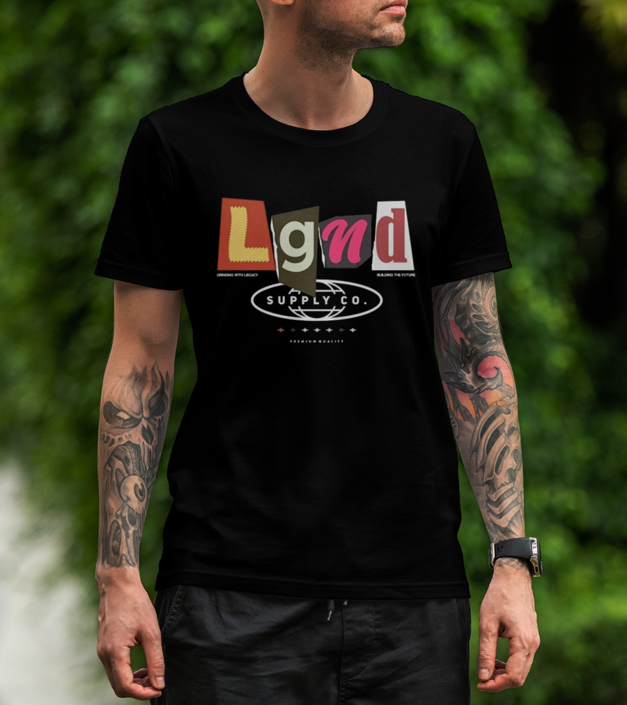 Lgnd Supply Co Ransom Cutout Letter Style T-Shirt