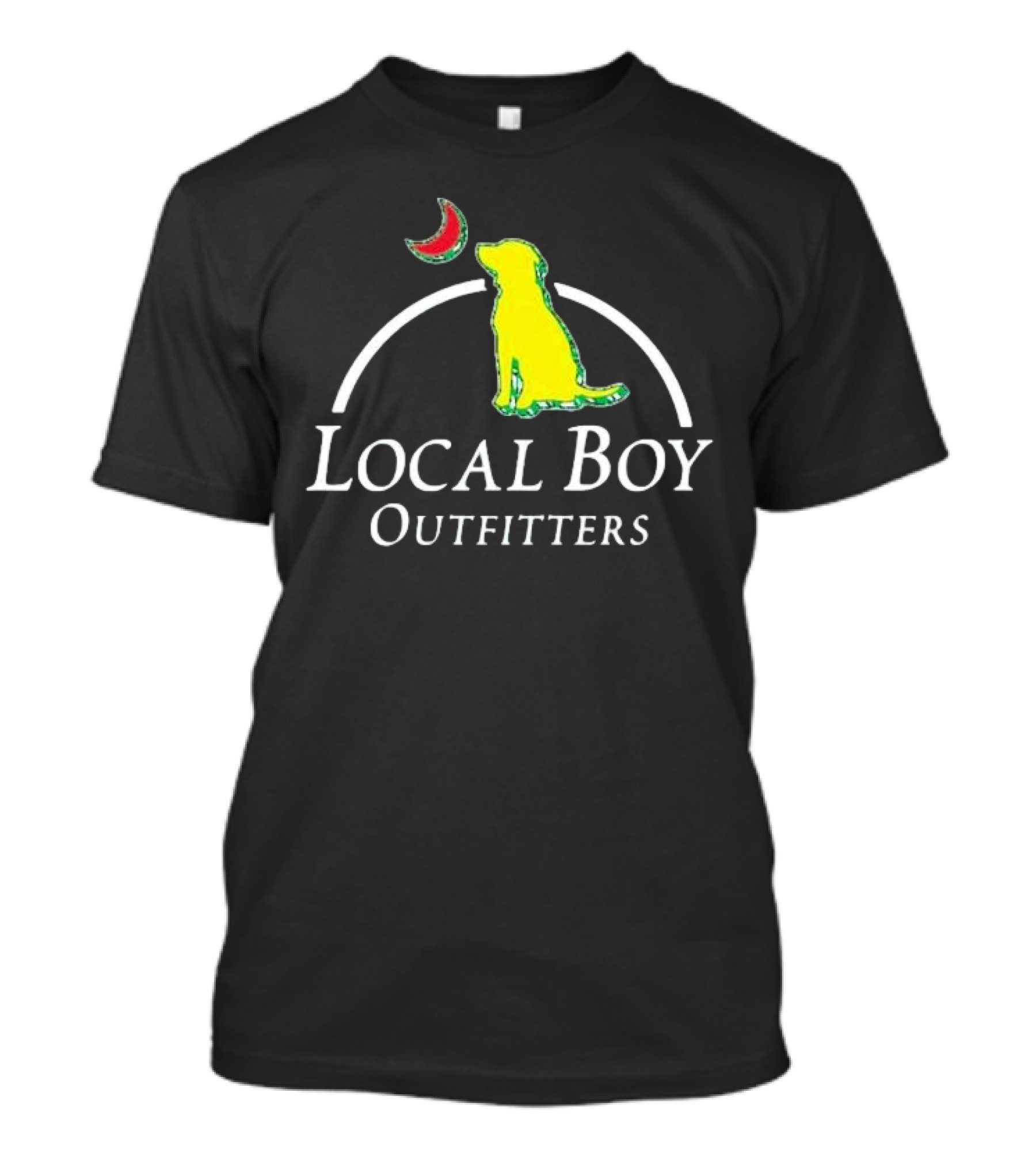 Local Boy Outfitters Yellow Dog Green Watermelon Logo T-Shirt