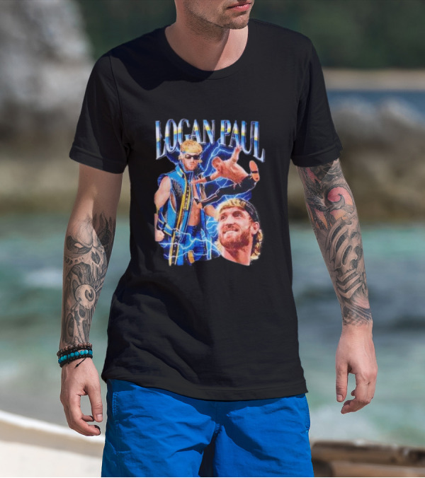 Logan Paul WWE Vintage Retro Wrestling Style T-Shirt