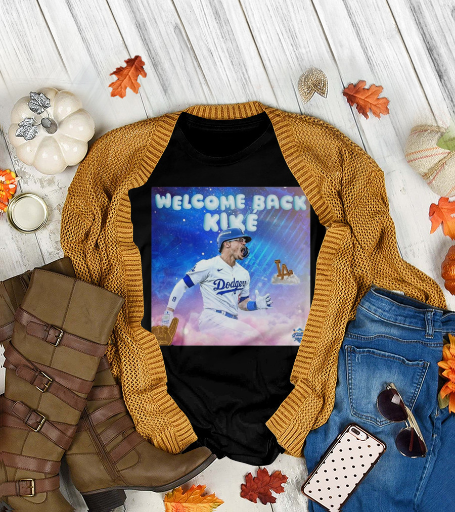 Los Angeles Dodgers Welcome Back Kike Hernández Two-Time Champion Celebration T-Shirt