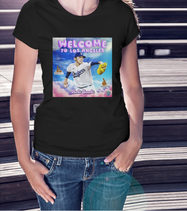 Welcome To Los Angeles Roki Sasaki Dodgers 2024 World Champions T-Shirt