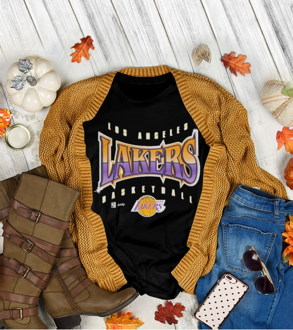 Los Angeles Lakers Basketball Vintage Style Typography T-Shirt