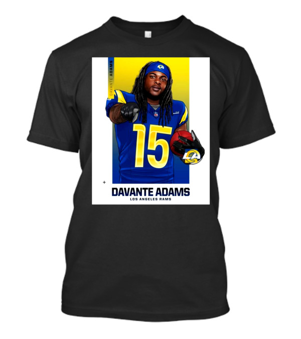 Los Angeles Rams Davante Adams 15 NFL Football LA Star T-Shirt