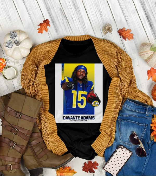 Los Angeles Rams Davante Adams 15 NFL Football LA Star T-Shirt