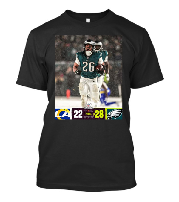 Los Angeles Rams Vs Philadelphia Eagles Final Score 22-28 NFL Divisional Playoff T-Shirt