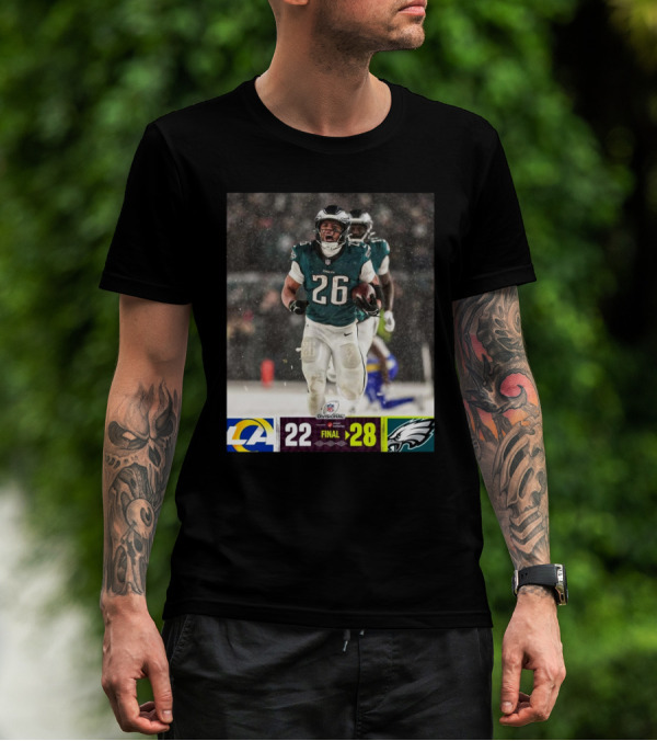 Los Angeles Rams Vs Philadelphia Eagles Final Score 22-28 NFL Divisional Playoff T-Shirt