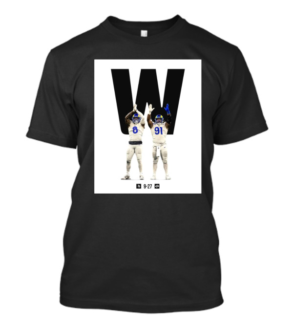 Los Angeles Rams Victory Over Minnesota Vikings 27-9 Featuring Iconic Players On Field T-Shirt