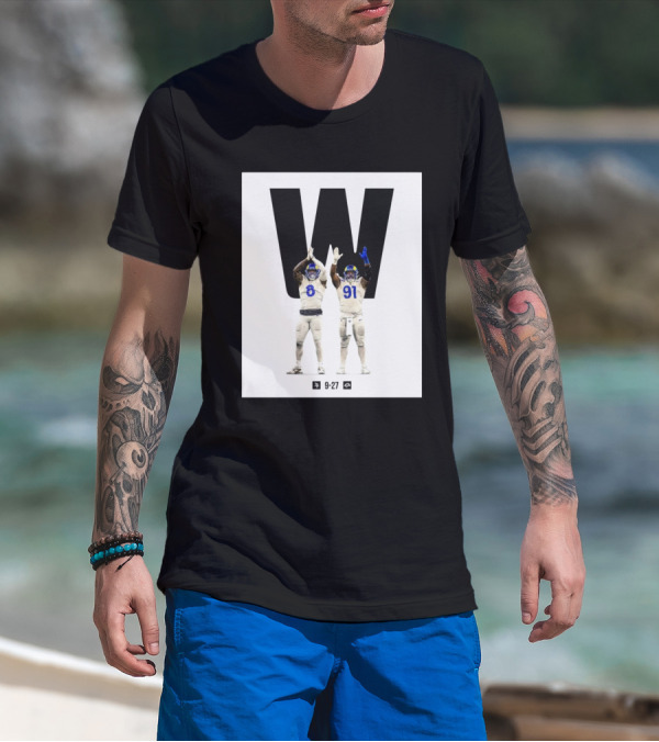 Los Angeles Rams Victory Over Minnesota Vikings 27-9 Featuring Iconic Players On Field T-Shirt
