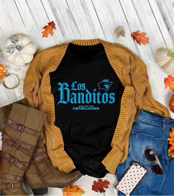 Los Banditos Arlington Renegades Texas Map Red Eyes T-Shirt