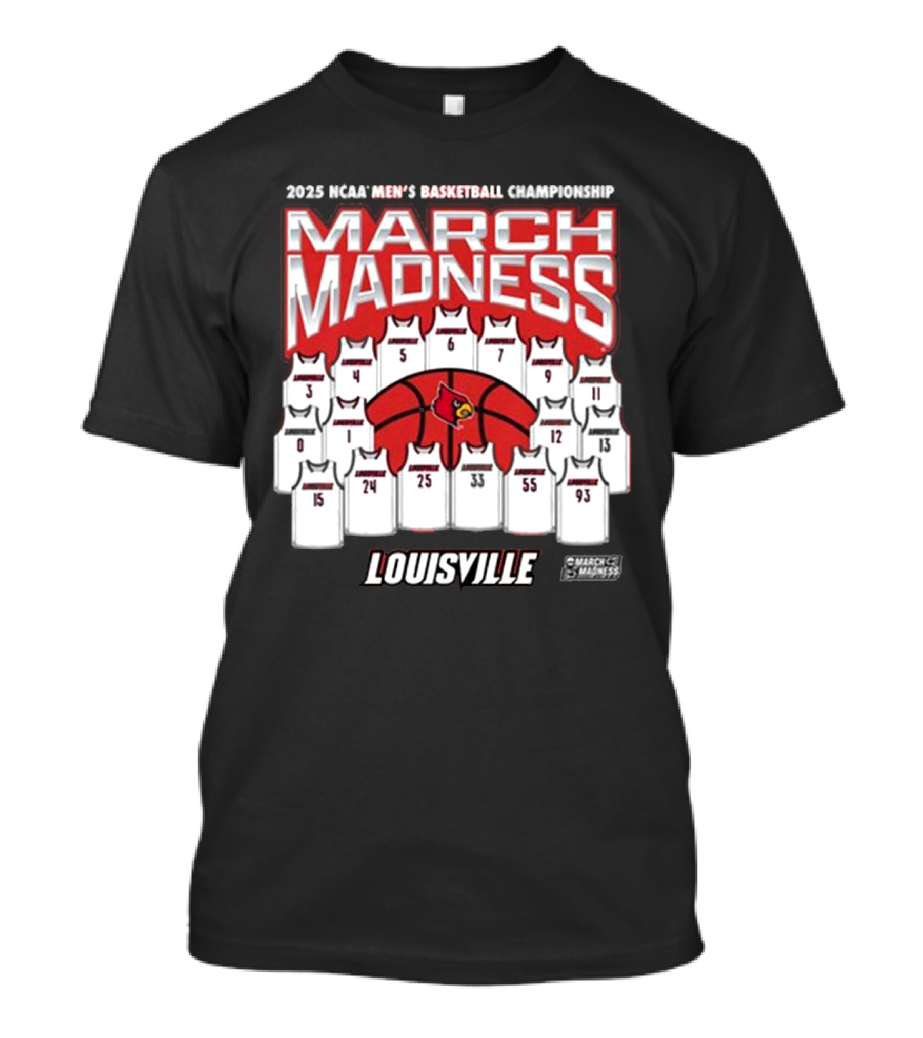 Louisville Cardinals March Madness 2025 NCAA Men's Basketball Championship T-Shirt