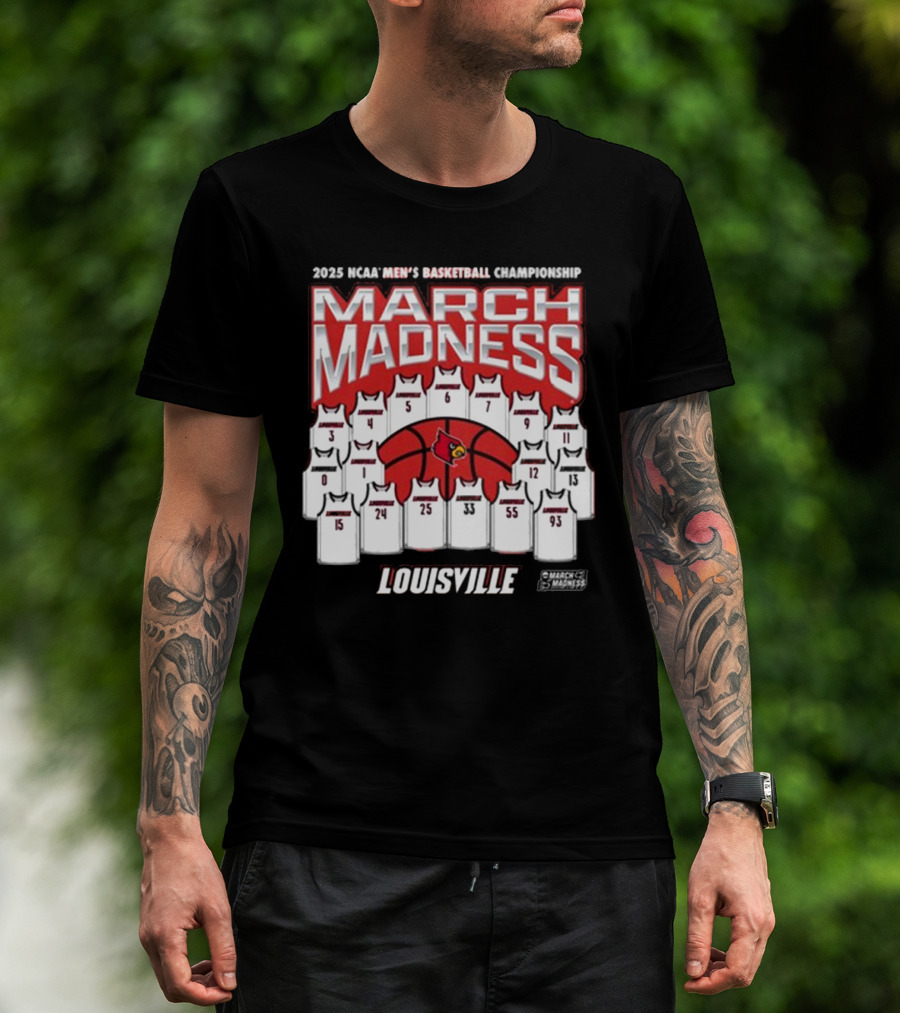 Louisville Cardinals March Madness 2025 NCAA Men's Basketball Championship T-Shirt