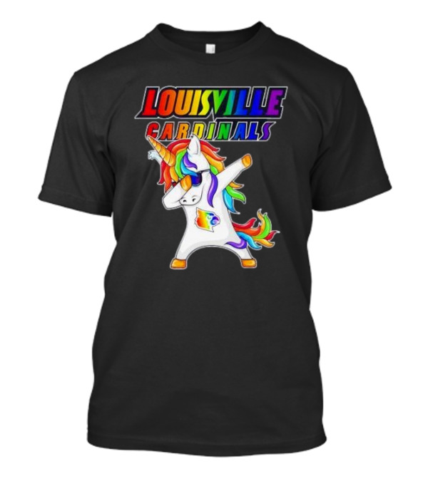 Louisville Cardinals Rainbow Unicorn Dabbing LGBT Pride T-Shirt