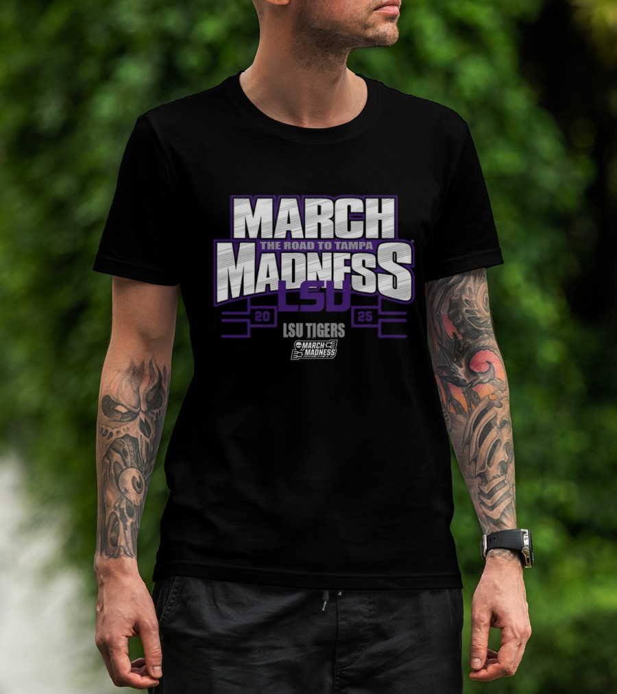 LSU Tigers March Madness 2025 The Road To Tampa T-Shirt