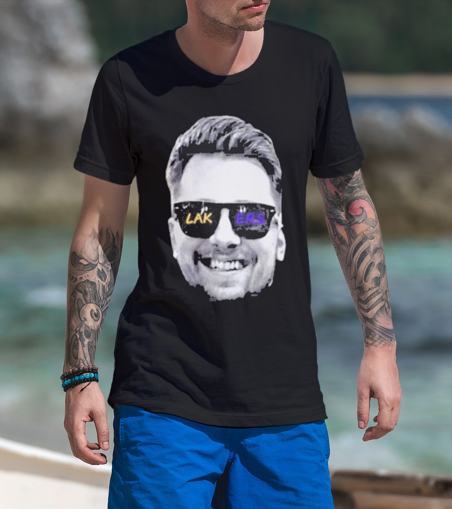 Luka Doncic Los Angeles Lakers Basketball Face Sunglasses T-Shirt