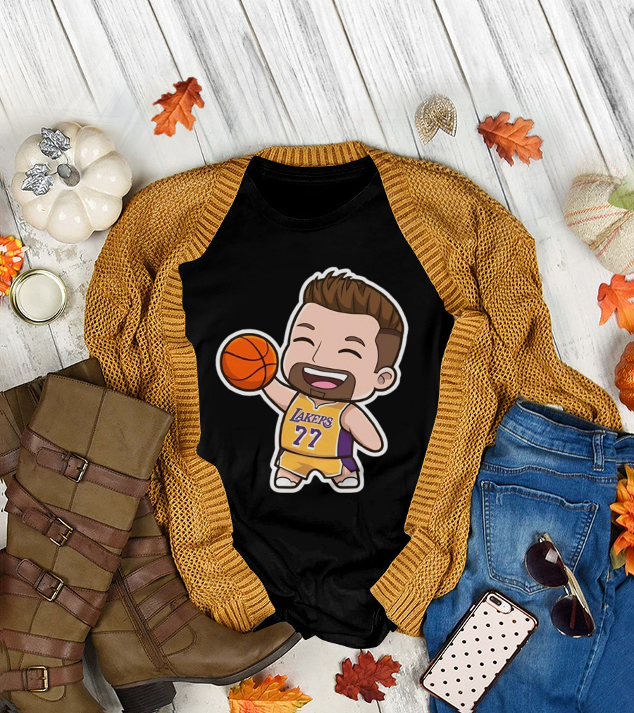 Luka Doncic Lakers 77 Chibi Cartoon Basketball T-Shirt