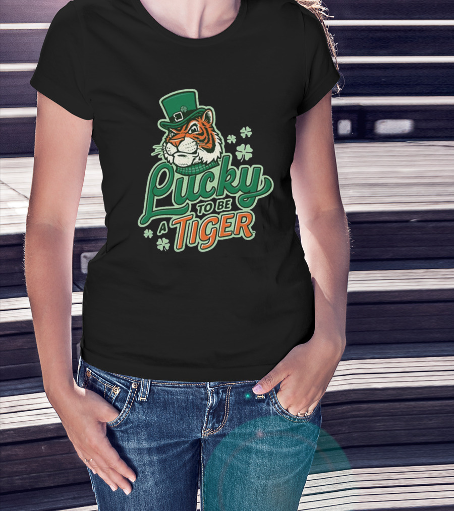 Lucky To Be A Tiger Saint Patrick’s Day Tiger Town T-Shirt