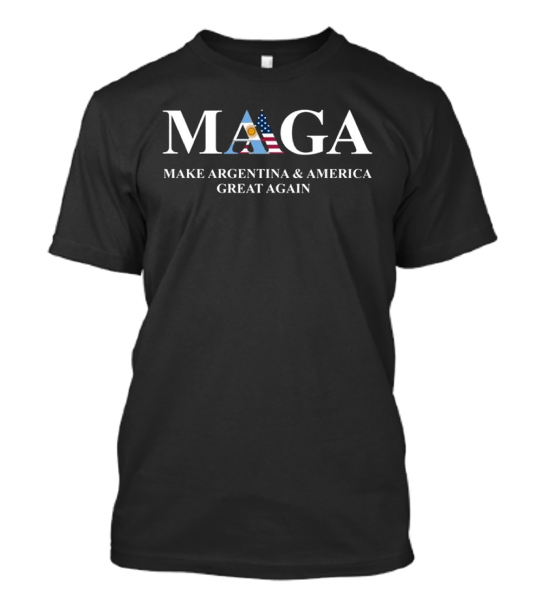 MAAGA Make Argentina And America Great Again American Flag Argentine Flag T-Shirt