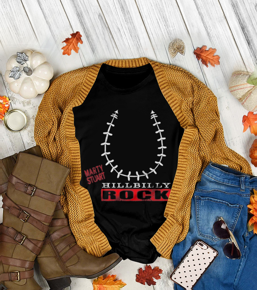 Marty Stuart HillBilly Rock Horseshoe Design T-Shirt
