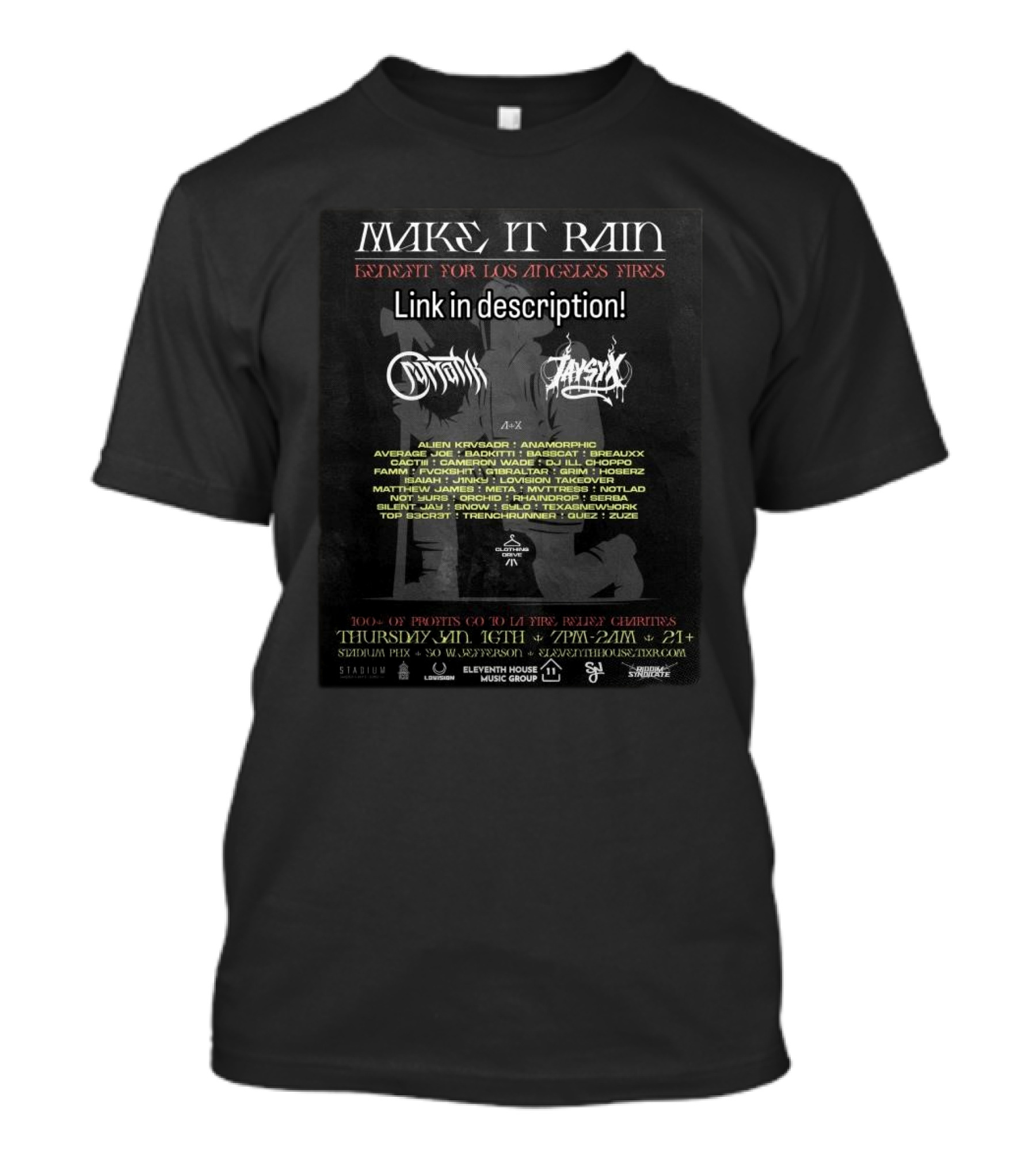 Make It Rain Benefit For LA Fire Relief T-Shirt