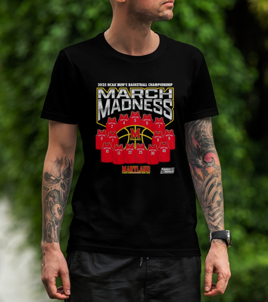 Maryland NCAA Basketball 2025 March Madness Championship Jerseys T-Shirt