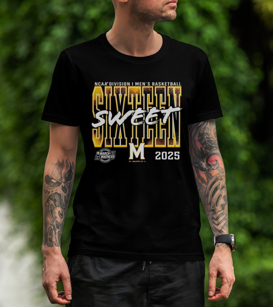 NCAA Division I Men's Basketball Sweet Sixteen Maryland 2025 March Madness T-Shirt