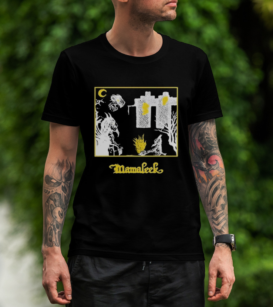 Mamaleek Netherworld Moonlit Cityscape And Surreal Figures T-Shirt