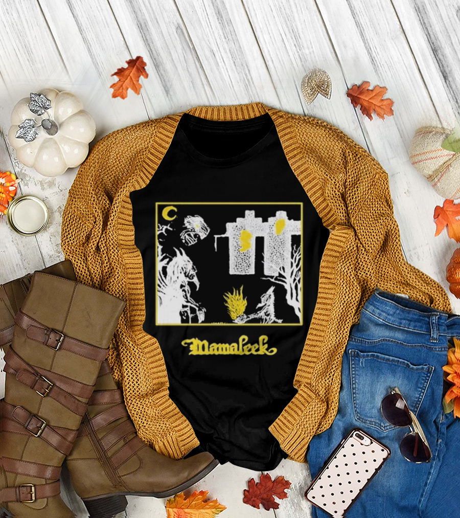Mamaleek Netherworld Moonlit Cityscape And Surreal Figures T-Shirt