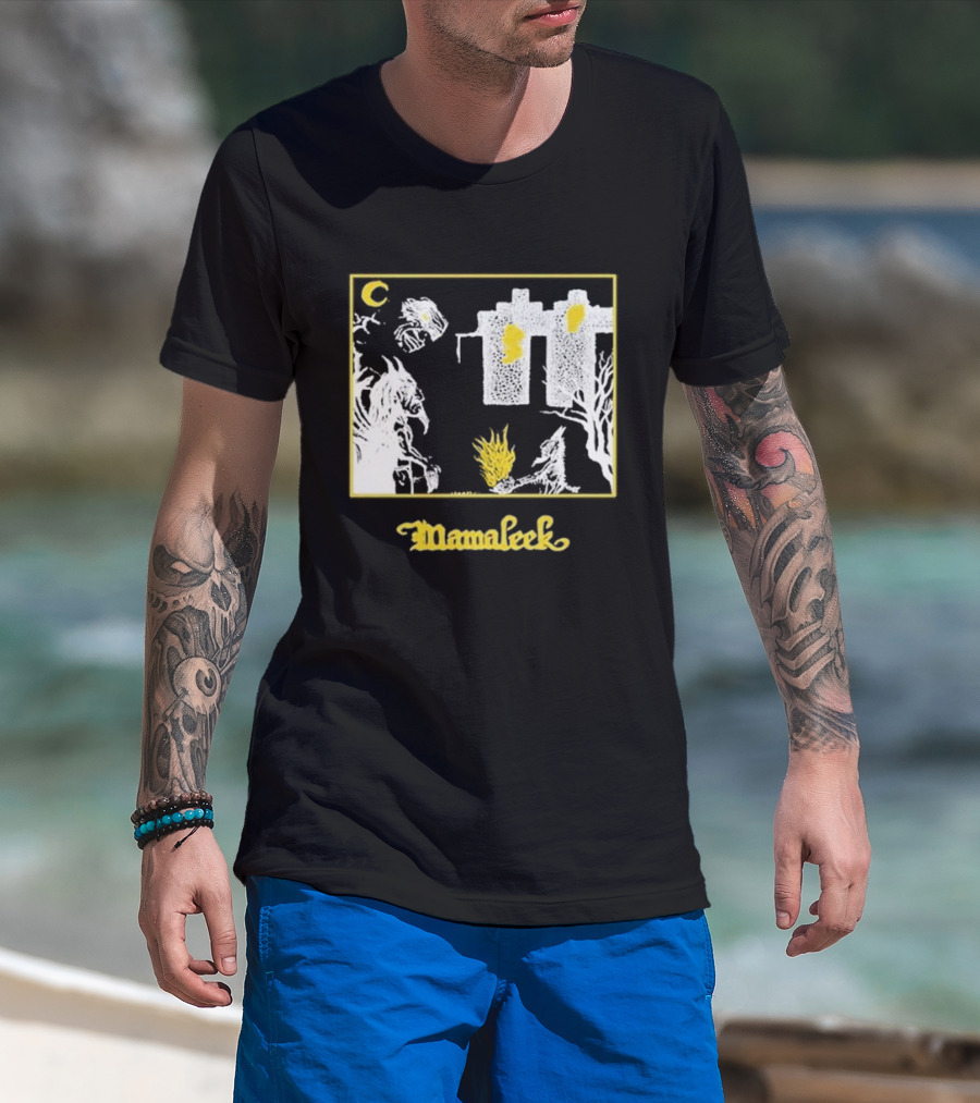 Mamaleek Netherworld Moonlit Cityscape And Surreal Figures T-Shirt