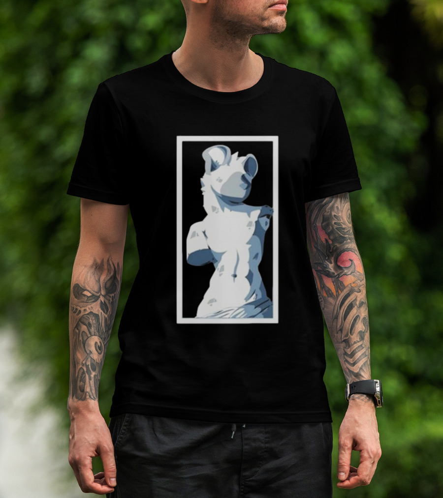 Mangoyena God's Chosen Hyena Statue Style T-Shirt