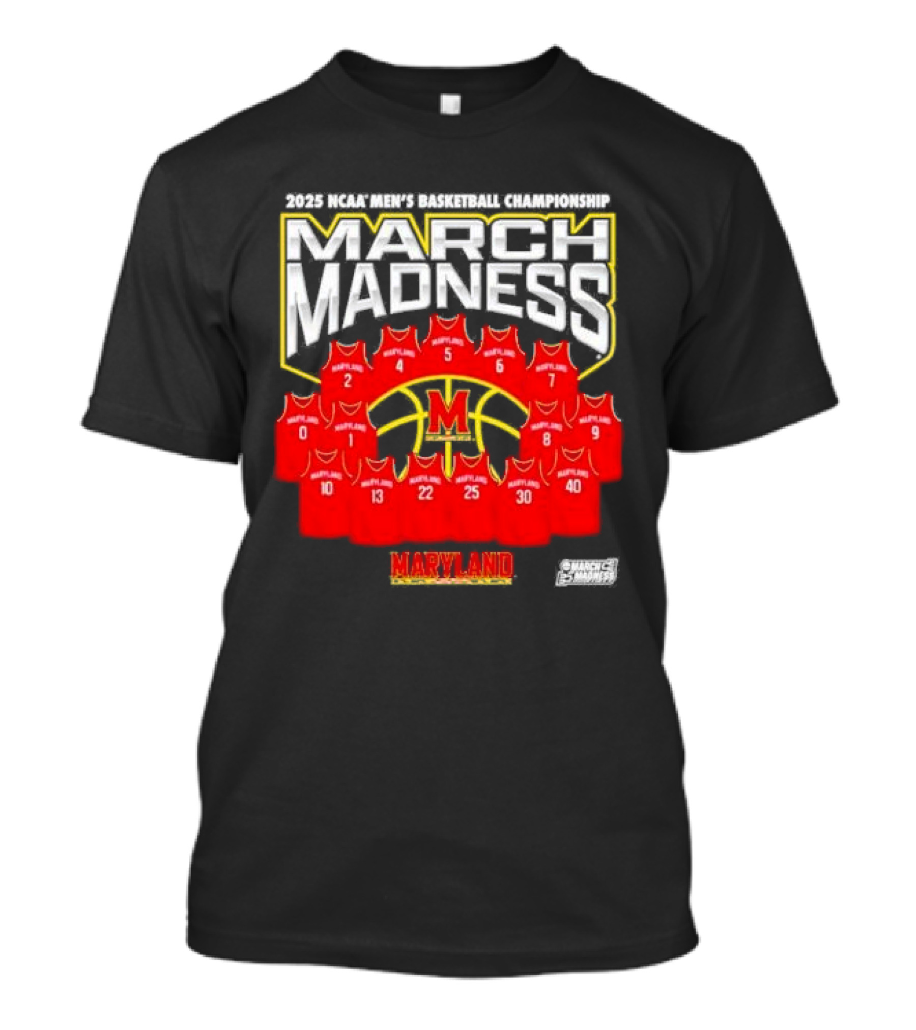 March Madness Maryland Terrapins Basketball 2025 NCAA Champions Vintage Jerseys T-Shirt