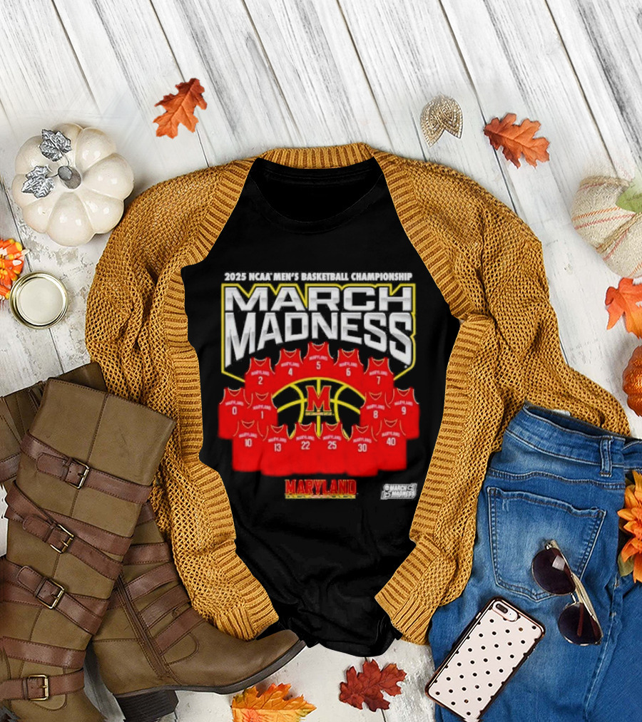 March Madness Maryland Terrapins Basketball 2025 NCAA Champions Vintage Jerseys T-Shirt