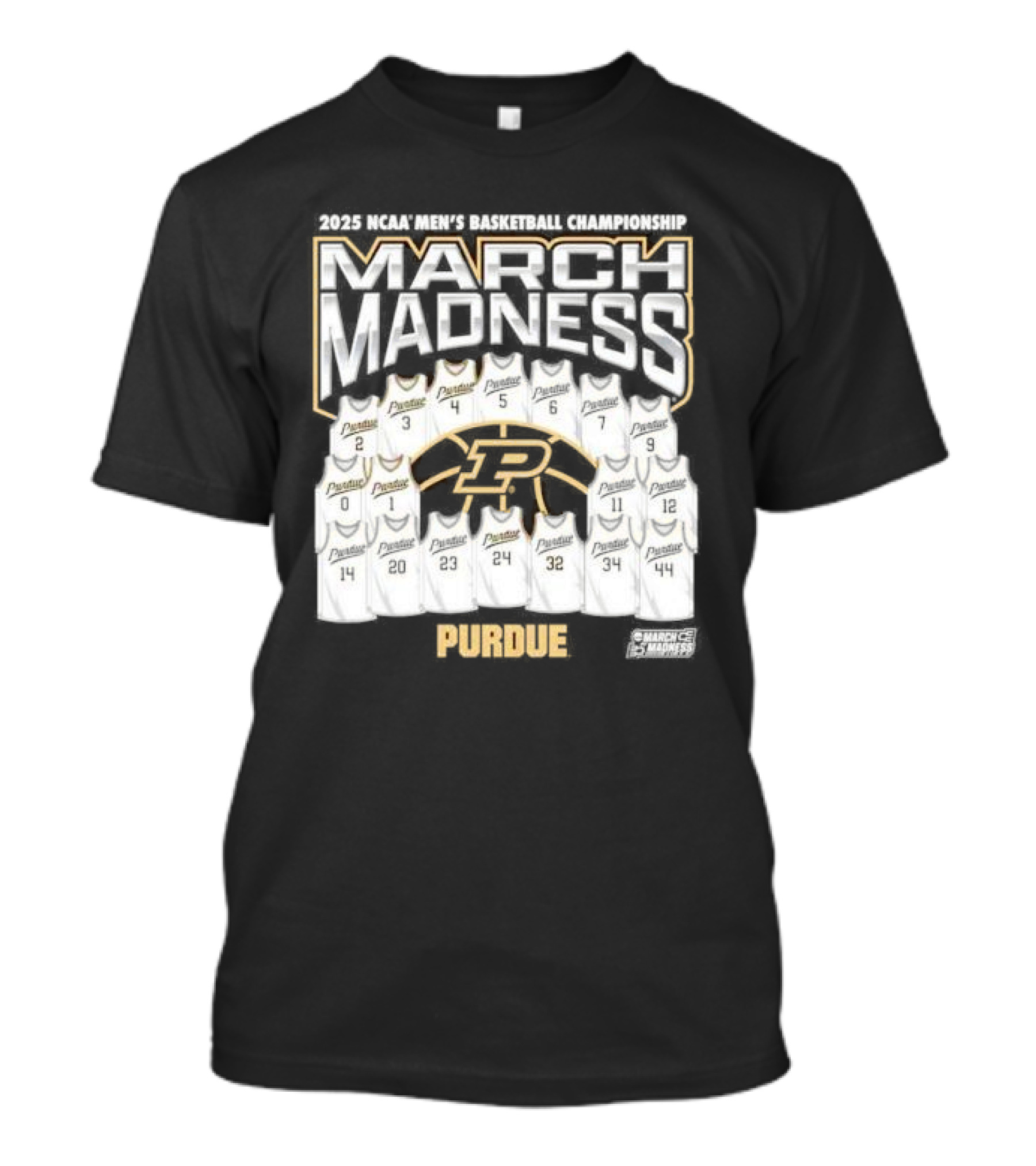 March Madness Purdue Boilermakers 2025 NCAA Men's Basketball Champions Jerseys T-Shirt