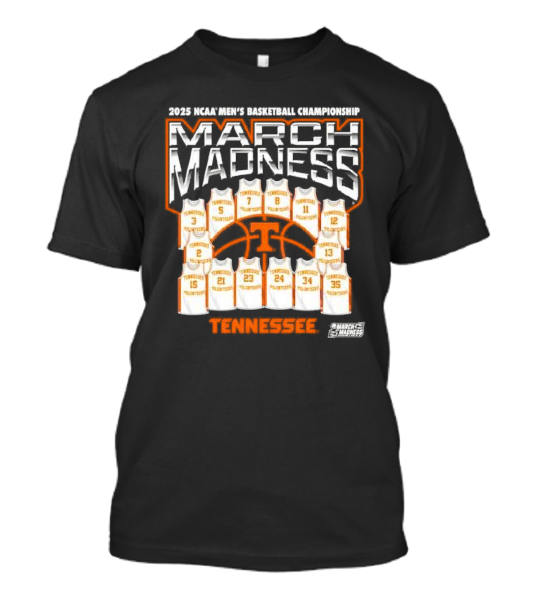 2025 NCAA Men’s Basketball Championship March Madness Tennessee Volunteers T-Shirt