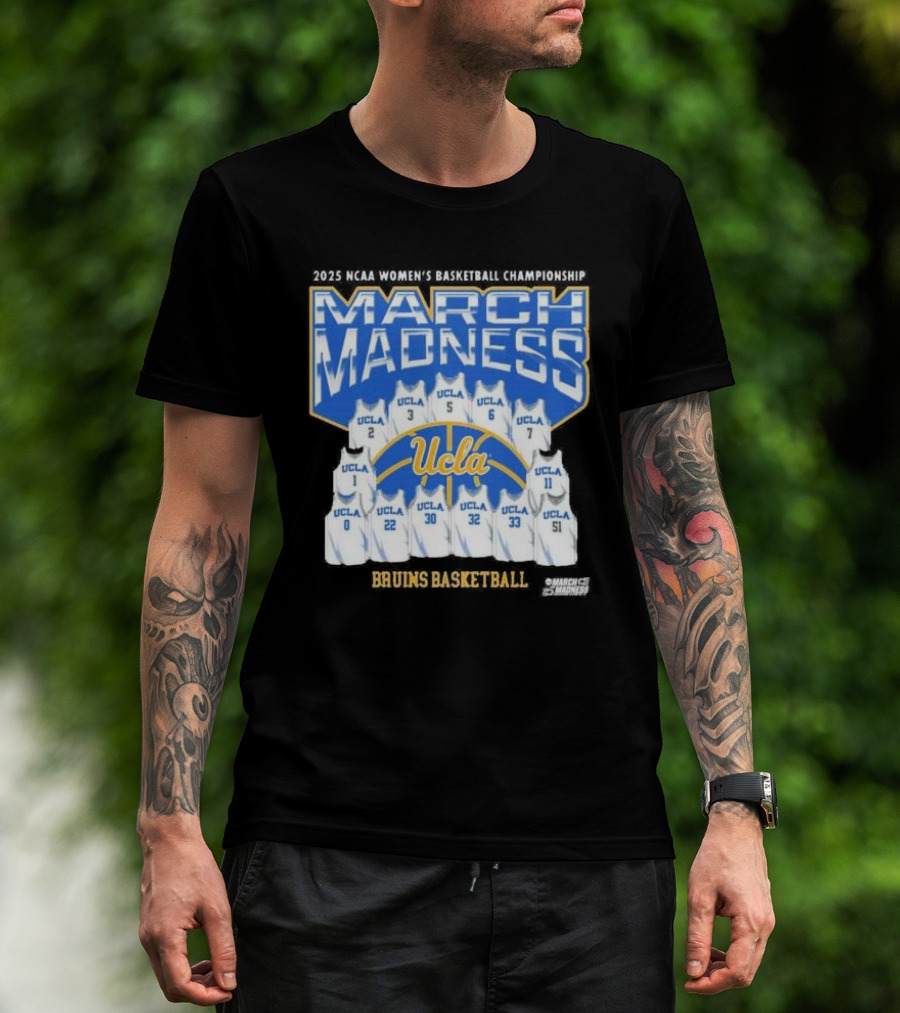 2025 March Madness UCLA Bruins Women’s Basketball Champions Jersey T-Shirt