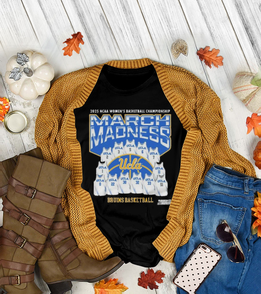 2025 March Madness UCLA Bruins Women’s Basketball Champions Jersey T-Shirt