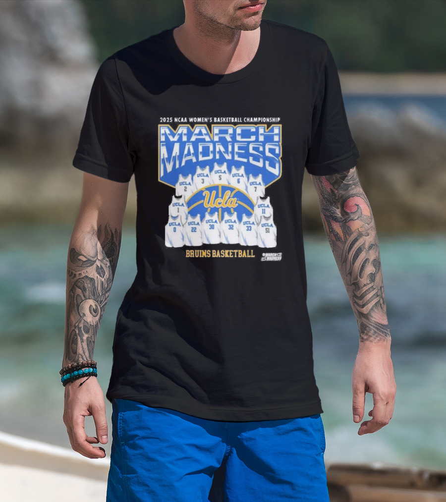 2025 March Madness UCLA Bruins Women’s Basketball Champions Jersey T-Shirt