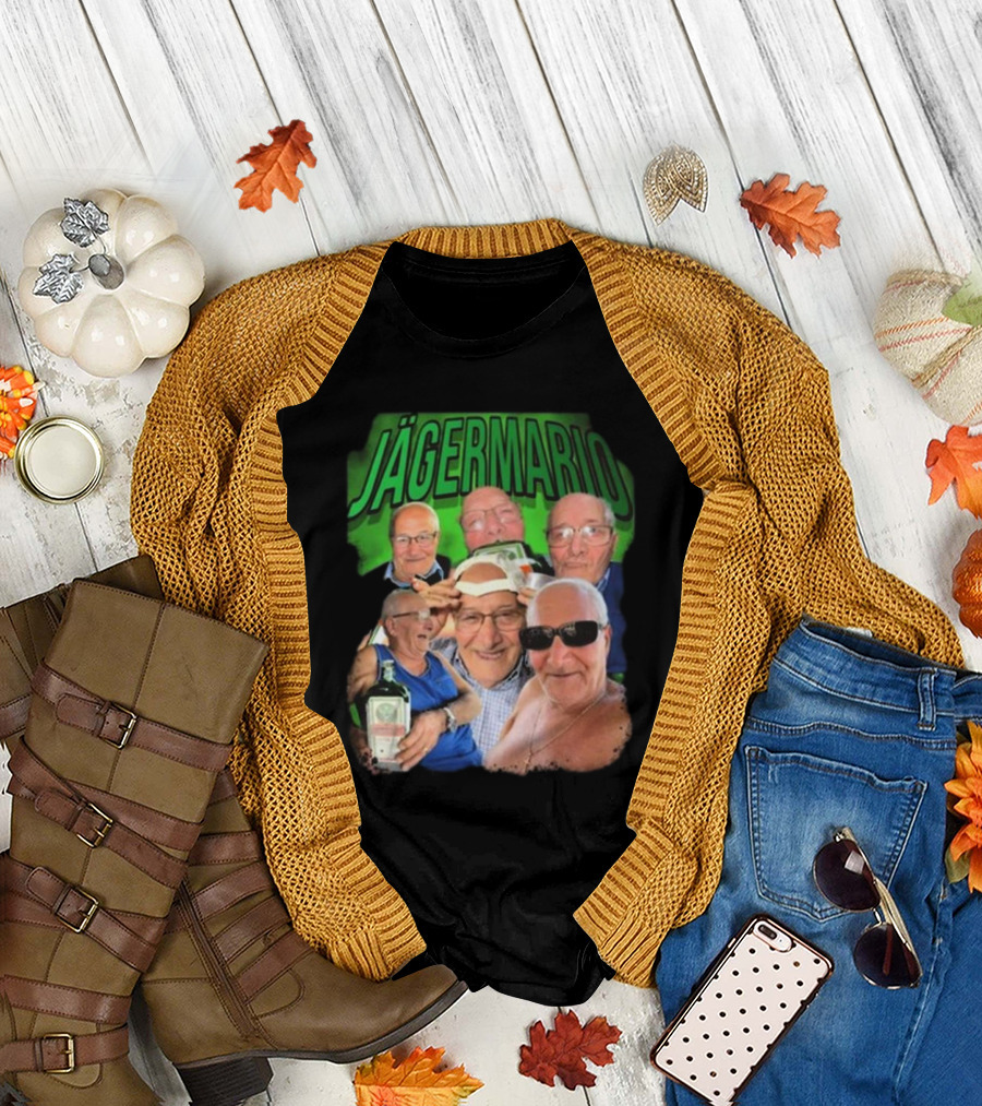 Marioscerra5 Jägermario Sigma Funny Multiphoto Collage T-Shirt