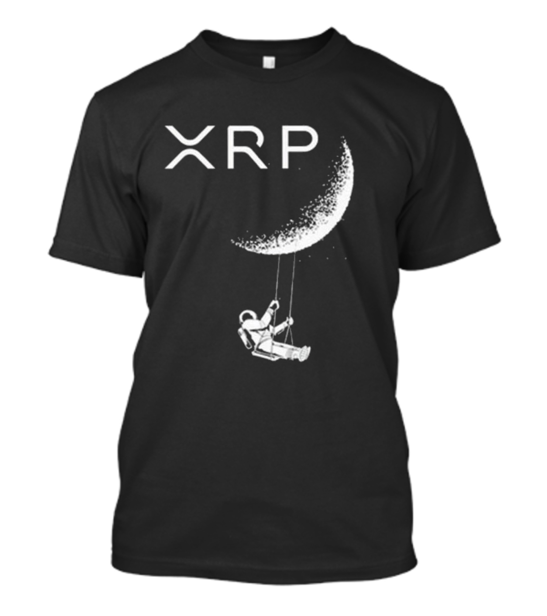 XRP Crypto Astronaut Swinging On Moon T-Shirt
