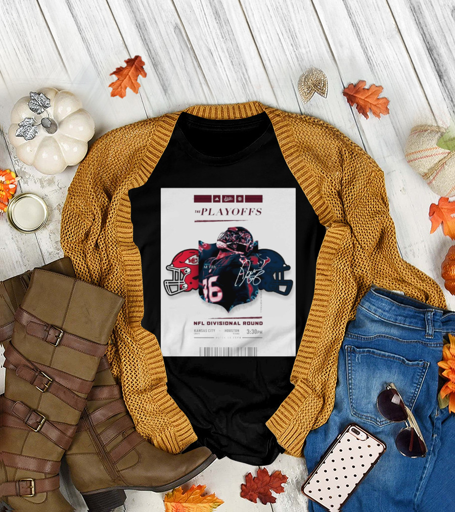 Mississippi State The Playoffs NFL Divisional Round Denico Autry Kansas City Chiefs Houston Texans Signature NFL Matchup 3:30 PM T-Shirt