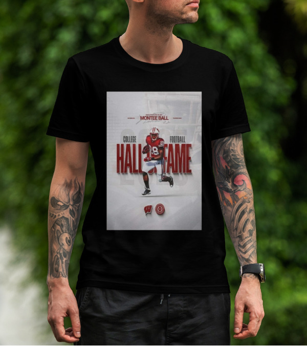 Montee Ball Induction Class Of 2025 College Football Hall Of Fame Wisconsin Badgers Running Back T-Shirt