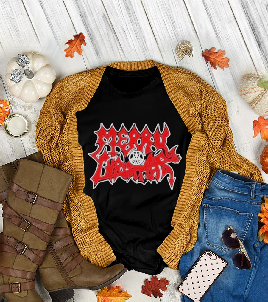 Merry Christmas Devil Pentagram Morbid Xmas T-Shirt