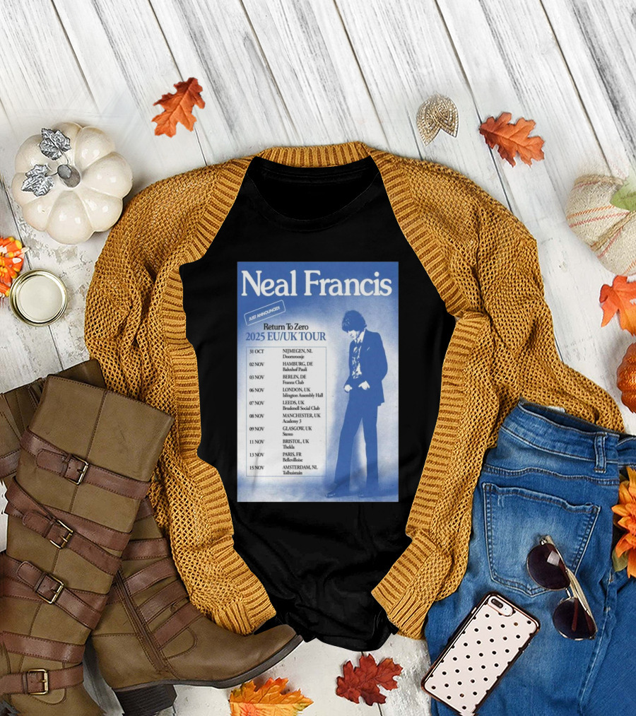 Neal Francis Return to Zero 2025 EU UK Tour Just Announced Dates and Locations T-Shirt