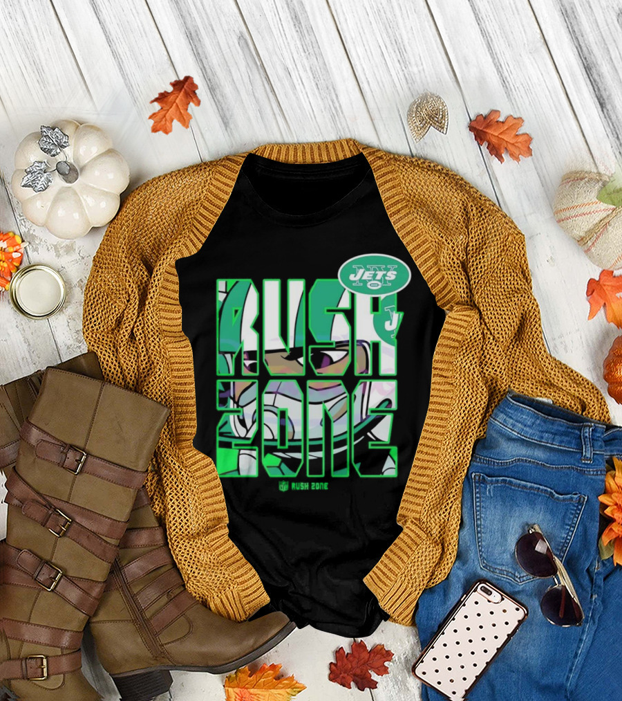 New York Jets NFL Rush Zone Cartoon Football Jets T-Shirt