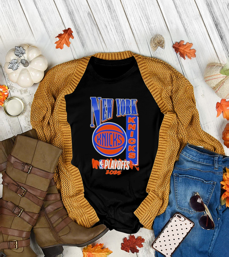New York Knicks Playoffs 2025 Hype NBA T-Shirt