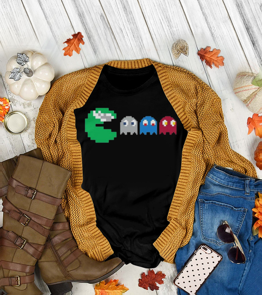 NFC East Rivalry Pac-Man Ghosts Football Theme T-Shirt